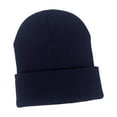 thumbnail image 3 of Gorro de punto de invierno Baoblaze unisex suave para clima frío Azul oscuro, 3 of 7