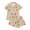 AB157 Khaki, variant on Tisuna Halloween Pajamas Set For Kids Girls Comfort Fit Skeleton Print Short Sleeve Tops And Shorts Sleepwear Toddler And Teens Children Festival Party Homewear Set Size 3-4 Years Brick Red