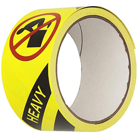 TapeCase SHIPLBL-051 Shipping Packing Labels"Heavy", Yellow/Red/Black - 500 per Pack (1 Pack)