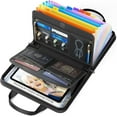 thumbnail image 1 of shiyou-ABC Life Important Document Organizer Folio - Fireproof Coating, 13-Pocket Accordion File With Handle & Labels - Expandable for Letter/A4 Size Files, Travel Documents, 1 of 4
