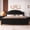 Black, variant on Euroco Wood Queen Size Platform Bed, White