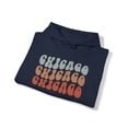 thumbnail image 4 of Chicago Illinois Moving Away Retro 70s Hoodie, Gifts, Hooded Sweatshirt, 4 of 4