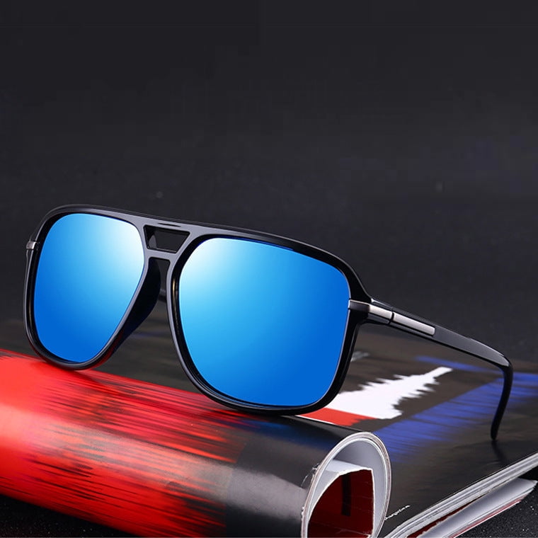 Polarized Sunglasses For Men UV400 Protection Driving Retro Fashion Oval Frame TAC Lens PC Frame