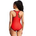 thumbnail image 3 of Beautyin Womens Training Swimwear with Front Zipper One Piece Swimsuit Athletic Racerback Bathing Suit with Pockets, 3 of 6