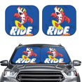 thumbnail image 2 of Salouo Cool Lobster Surfing Pattern Car Windshield Sun Shade Foldable | Front Windshield Shade for Sun, Heat and UV Rays | Interior Sun Protection-Medium, 2 of 6