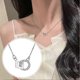 thumbnail image 3 of Geometric Pendant Necklace Silver Square Pendant Interlocking Pendant, 3 of 4