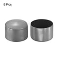 thumbnail image 2 of 8pcs Rubber End Caps 80mm ID Vinyl Round End Cap Cover Screw Thread Protector Dark Grey, 2 of 4