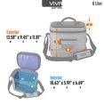thumbnail image 4 of Cubix Outdoors Viva 25 QT Portable Insulated Hard Cooler and 8L Soft Cooler Bag Insulated Lunch Box - Fits 30 Cans - Turquoise+Light Grey, 4 of 8