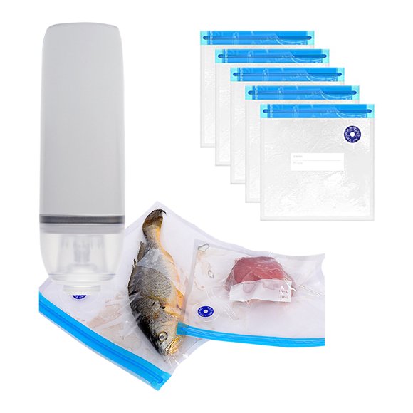 Amdohai QH-H08 Vacuum Sealer Handheld Food Saver Rechargeable Food Sealer with Zipper Vacuum Bags Compact Design for Kitchen and Home Use