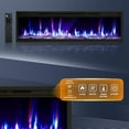 thumbnail image 2 of 68 in  Electric Fireplace Wall Mounted or Recessed, with Timer & Remote Control, 12 Color Flame with Log & Crystal Media, 750W/1500W for Bedroom, Living Room, 2 of 7
