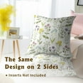 thumbnail image 5 of Herb Wild Flowers Pillow Covers Set of 2, Vintage Floral Botanical Plants Decorative Throw Pillowcase 18 x 18 in Square Cushion Cover for Couch Sofa Bed Farmhouse Decor, 5 of 6