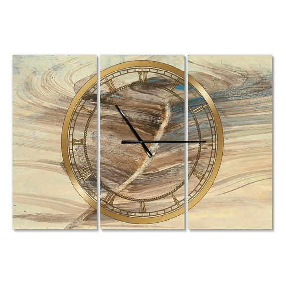 Designart 'Feather Natural elements' Traditional Wall Clock