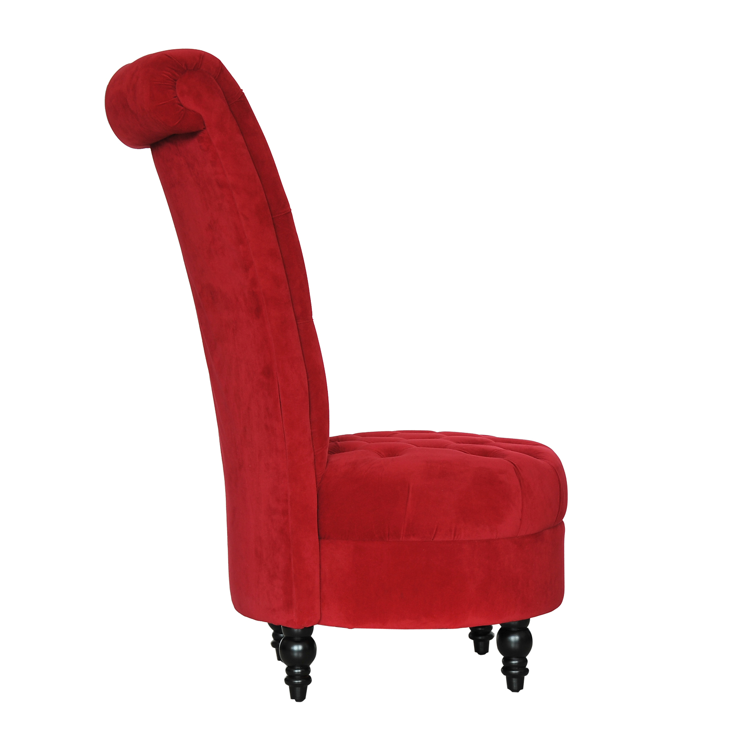 Homcom Tufted High Back Velvet Accent Chair Red Walmartcom - homcom tufted high back velvet accent chair red walmartcom -