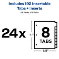 thumbnail image 6 of Avery Big Tab(TM) Insertable Dividers, 8 Clear Tabs, 24 Set Value Pack, 6 of 10