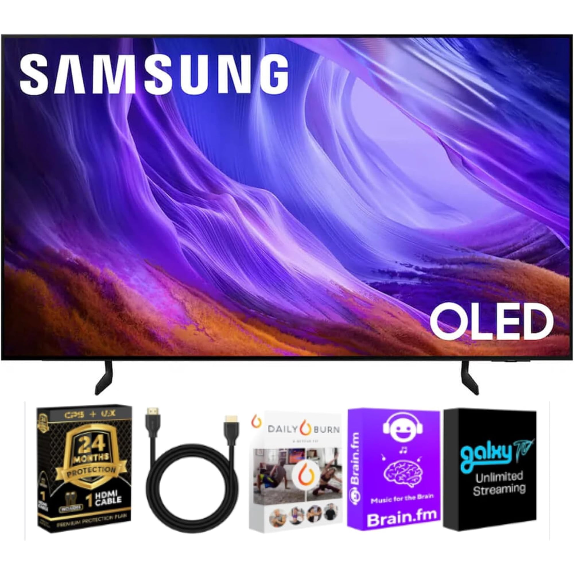 77" Class S85H Series 4K OLED Smart TV Bundle - HDMI Cable, Streaming Services Package & 2-Year CPS Extended Protection Plan