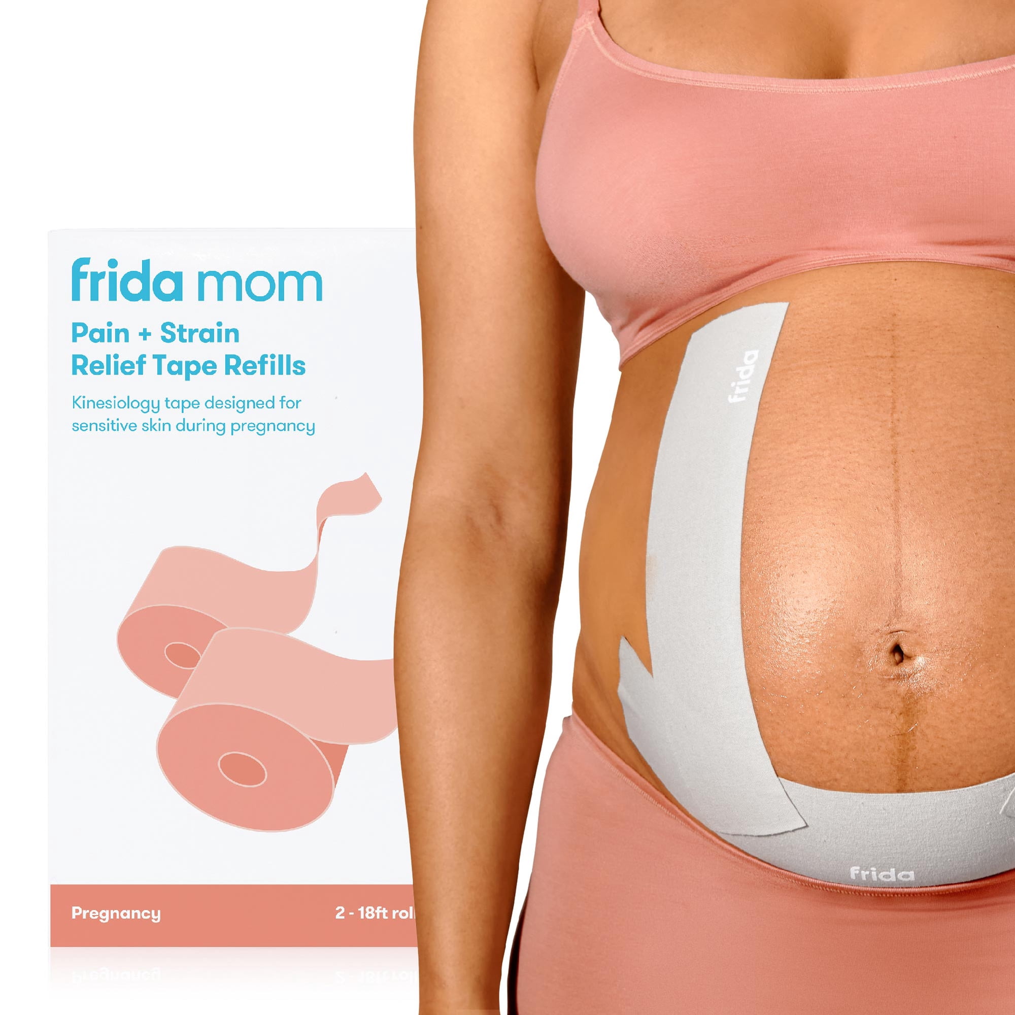 Frida Mom Pain + Strain Relief Tape Refills for Pregancy Skin - 2Ct