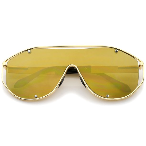 rimless metal sunglasses