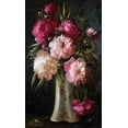thumbnail image 2 of Perminova, Elena 12x18 Black Ornate Wood Framed with Double Matting Museum Art Print Titled - Peonies in Vase, 2 of 4