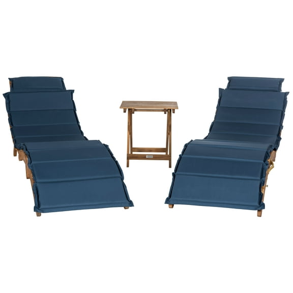 Safavieh Pacifica Outdoor Modern 3 Piece Lounge Set with Cushion