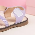 thumbnail image 6 of eileial Girls Sandals Open Toe Summer Flats Dress Sandals Shoes Toddler/Little Kid/Big Kid,Purple 12, 6 of 6