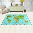 thumbnail image 3 of Coolnut Lightweight Soft Area Rugs 60 x 39 inch (5'x 3'3"), World Map of Animals Floor Mat for Kids Playing Room Hardwood Floor Living Room Nursery Rugs, 3 of 6