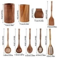 thumbnail image 2 of ¡Venta caliente! Utensilios de cocina de teca natural - Cucharas y utensilios de cocina de sujeción cómoda, Utensilios de cocina, Utensilios de cocina de madera para cocina, 2 of 2