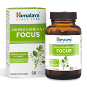 Himalaya Ashwagandha+ Focus with Bacopa and Rosemary, for Memory, Focus & Clarity, 60 Capsules