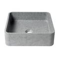 thumbnail image 5 of Pemberly Row 16" Solid Concrete Chiseled Style Square Above Mount Vessel Sink, 5 of 5