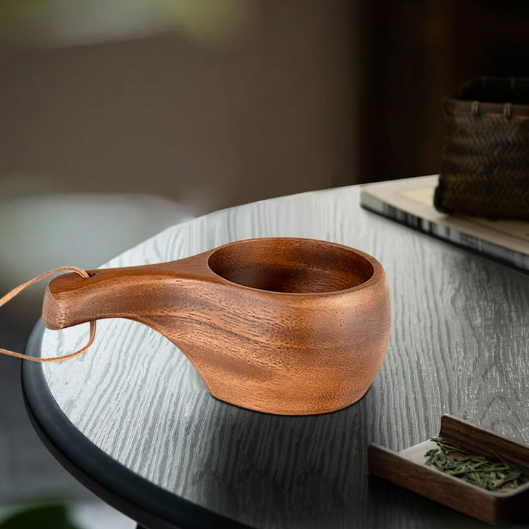 OEFNTAC Walnut Wood Handle Coffee Mug, 12oz Finnish Style Ceramic Cup with  Leather Lanyard, Heat-Resistant Tea Mug for Home Office, Anti-Scald Wooden  Grip, Gift for Coffee Lovers - Walmart.com