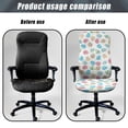 thumbnail image 4 of SCRAWLGOD Eggs Floral Spots White Easter Soft Computer Office Chair Cover Stretchy Easy to Remove Desk Chair Seat Protector Non-Slip Stain Resistant Boss Chair Covers, L, 4 of 7