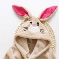 thumbnail image 5 of LYMAYTER Girls Boys Flannel Robe Girls Hooded Bathrobe Toddlers Soft Fuzzy Pajamas for Kids 1-12Y, 5 of 7
