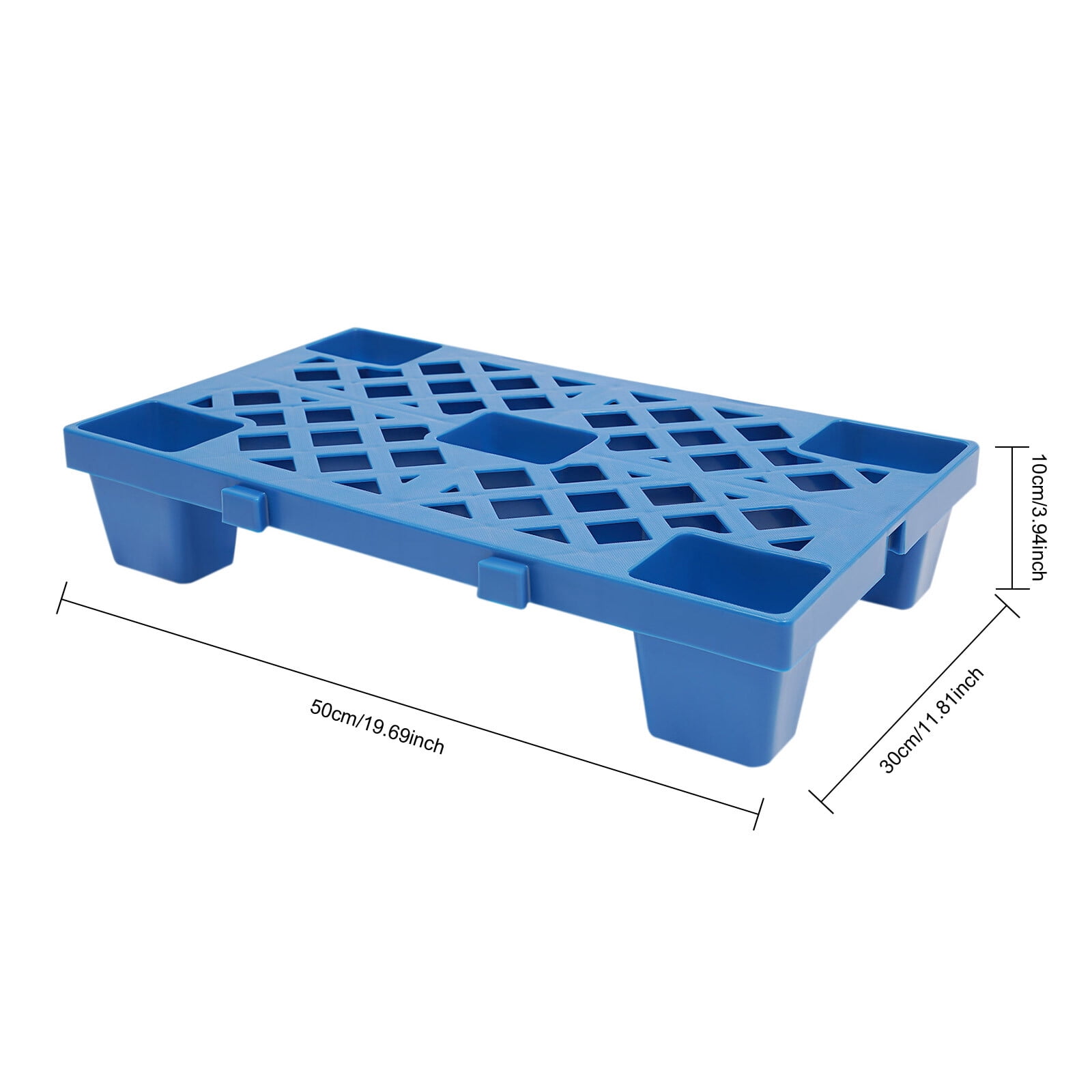 4Pcs Pallets Moisture-Proof Floor Pallet Breathable Grid Pallets 50*30*10cm Each for Supermarkets, Offices, Laboratories