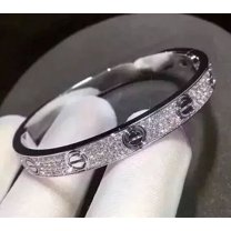 5Ct Round Cut Lab Created Diamond Women's Bangle Bracelet 14K White Gold Plated