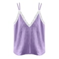 thumbnail image 7 of Ihhxva Women's Spaghetti Strap Tank Top Loose Fit Lace Trim Cami V-Neck Sleeveless Summer Casual Cotton Flowy Layering Beach Essential S-2XL, 7 of 7