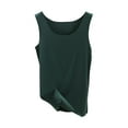 thumbnail image 3 of Jinhomg Sleeveless Tank Tops for Women Basic Solid Spring Summer Camisoles Lightweight Comfy Crew Neck Undershirts Daily Wear Holiday Saving Army Green L, 3 of 4