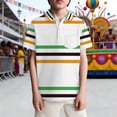 thumbnail image 2 of oqasdz Carnival Striped Boys Polo Shirts with Buttons Lapel Collar Pocket Top for and Youth Lightweight Soft Durable Summer Dailywear, 2 of 4