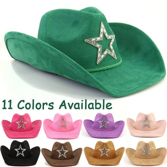 Cowboy Hat for Women Men Wide Brim Cowgirls Beach Cattleman Western Cowboys Hat