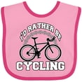 thumbnail image 3 of Inktastic I'd Rather Be Cycling Boys or Girls Baby Bib, 3 of 4