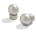thumbnail image 4 of TOWN & COUNTRY BASICS Modern Sphere Single Indoor Curtain Rod and Finial Set, Easy Install Wall Mount, Matte Silver, Adjustable 36”-72”, 4 of 8