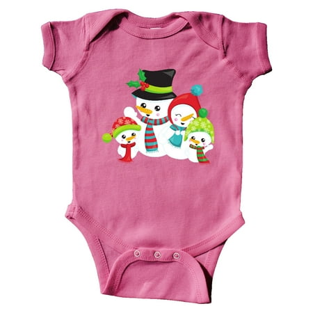 

Inktastic Snowman Family White Snowman Carrot Nose Gift Baby Boy or Baby Girl Bodysuit