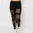 Black, variant on JGTDBPO Plus Size Ripped Leggings For Women High Waist Pencil Pants Soft Skinny Regular Fashion Leggings Trousers Stretchy Solid Color Yoga Pants