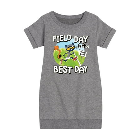 

Pete the Cat - Field Day - Field Day is the Best Day - Crossing the Finish Line - Toddler And Youth Girls Fleece Dress
