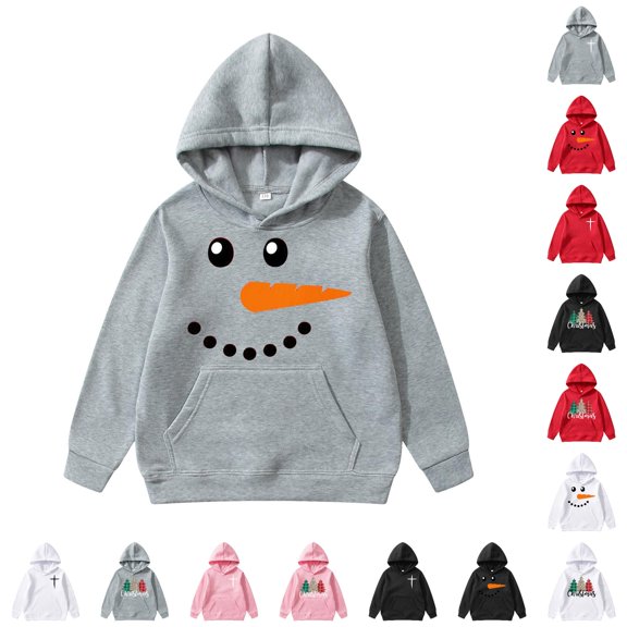 WhouRiu Boys Girls Casual Graphic Hooded Sweatshirts Kids Unisex Autumn Pullover Hoodies