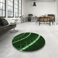 thumbnail image 4 of Ahgly Company Tapis d'Intérieur Rond Lavable en Machine Transitionnel Noir Nuit, 5 Pieds Rond, 4 of 7