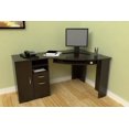 thumbnail image 2 of Inval America L-Shaped Corner Desk, Espresso, 2 of 6