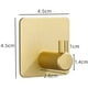 thumbnail image 5 of Ganchos autoadhesivos, 4 piezas de toalleros dorados, ganchos de albornoz de aluminio espacial, ganchos de pared para baño, cocina, oficina, sin taladrar, inoxidable, resistente al agua, gran capacid Namotu HQ-035, 5 of 5
