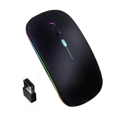 NZRUANE 2.4GHz Bluetooth Wireless Optical Mouse USB Rechargeable RGB Mice for PC L New- V9J2