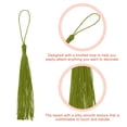 thumbnail image 3 of Unique Bargains 30Pack 5' Silky Bookmark Tassels with Loop for DIY Craft Accessory, Olive Green, 3 of 6