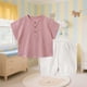 thumbnail image 5 of Conjuntos de blusas y camisas de cuello redondo y manga corta para niño, camiseta informal con capucha de manga corta de color liso, conjunto de algodón para niños, 5 of 5