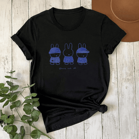 Wave To Earth Miffy Rabbit Korean Cute Aesthetic Unisex T-Shirt V40227 up to size 5XL